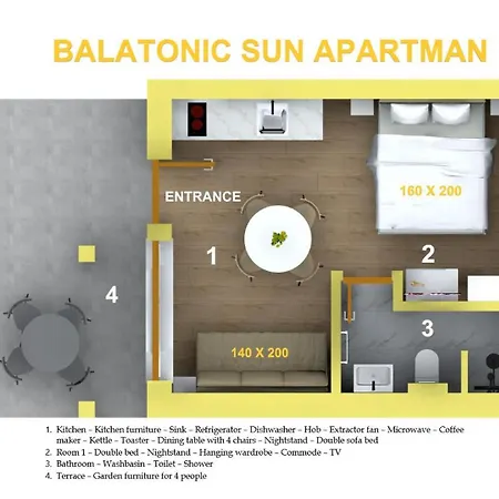 Balatonic Moon&sun Apartmanhaz שיופוק