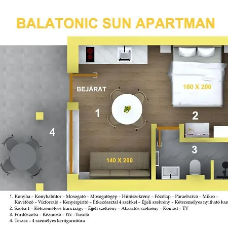 Lägenhet Balatonic Moon&sun Apartmanhaz Siófok